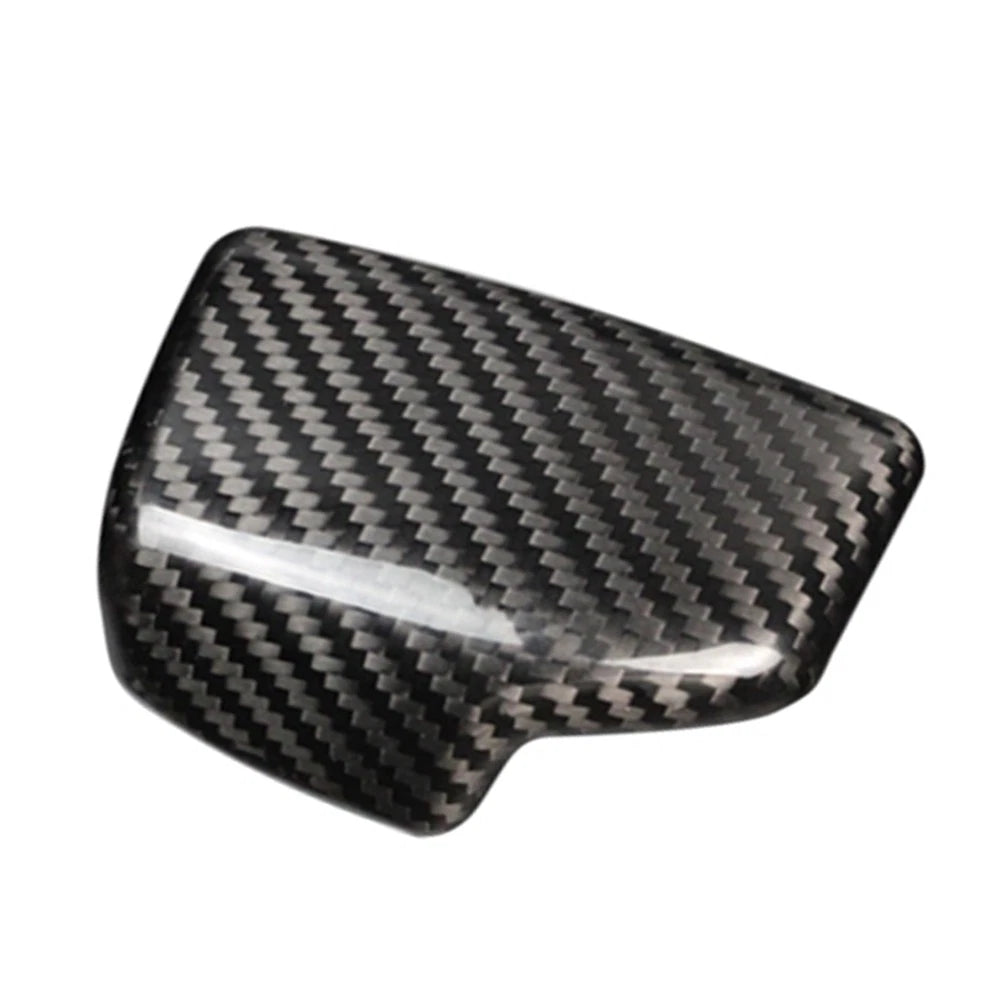 Gear Shift Knob Cover Sticker Trim for Audi A4 B9 A5 Q7 (2017–2018) Carbon Fiber RHD
