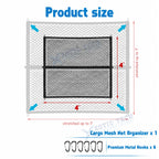 Elastic Cargo Mesh Organizer Net Kit for Pickup Trucks Trailers (4' x 4')
