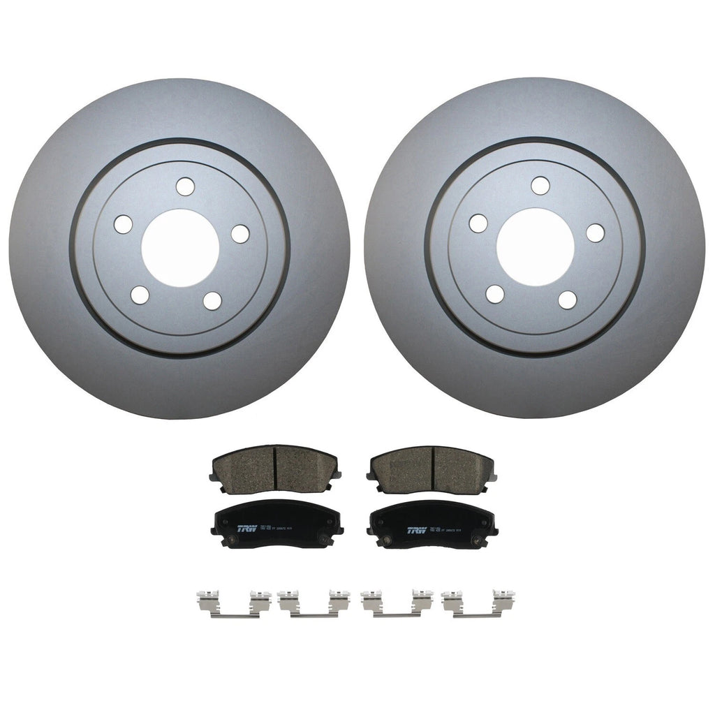Front Brake Kit 345mm Rotors & TRW Pro Ceramic Pads for Chrysler Dodge