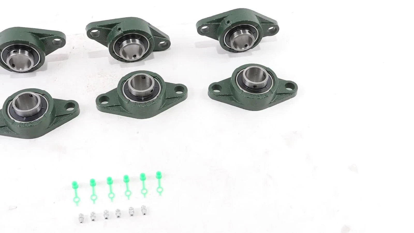 Set of 6 Pillow Block Flange Bearings for DIY Applications (1-1/4" Bore)