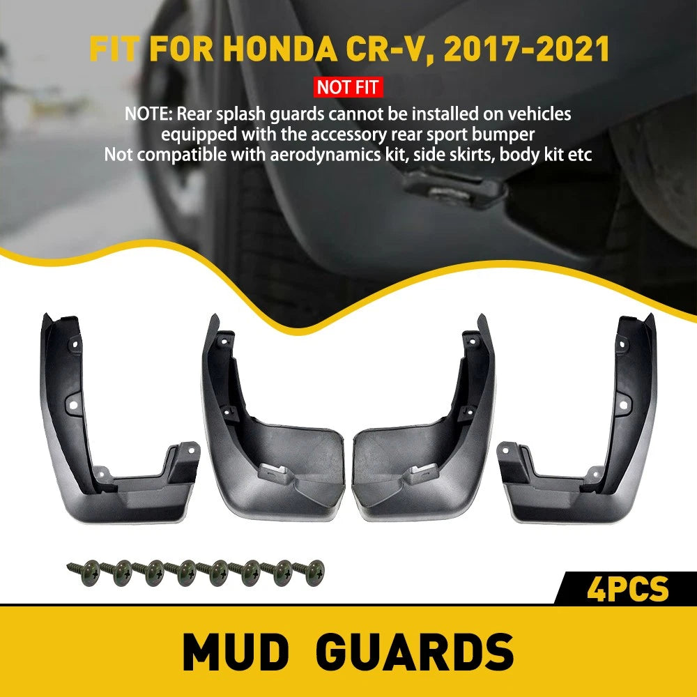 Set of 4 Mud Flaps for Honda CR-V (2017–2021)