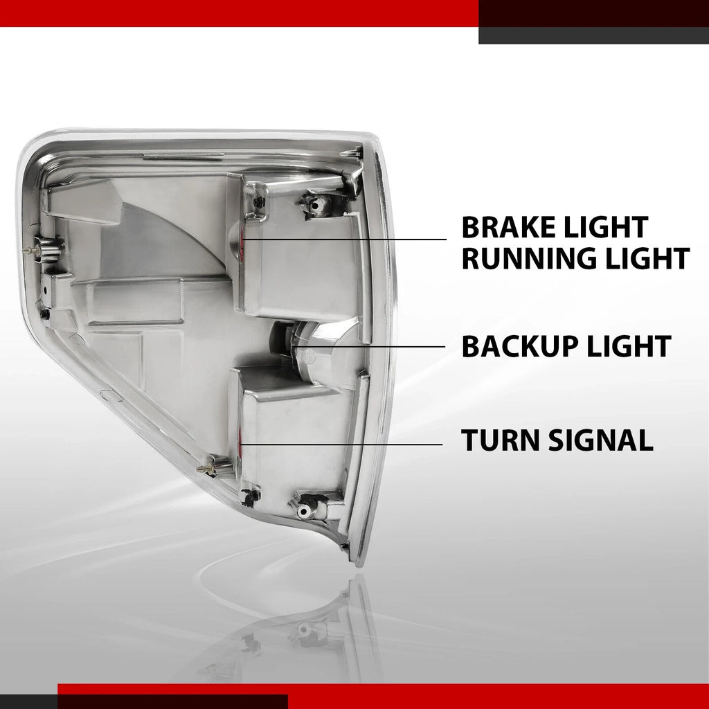 Set of 2 Rear Tail Lights for Ford F150 (2009–2014)