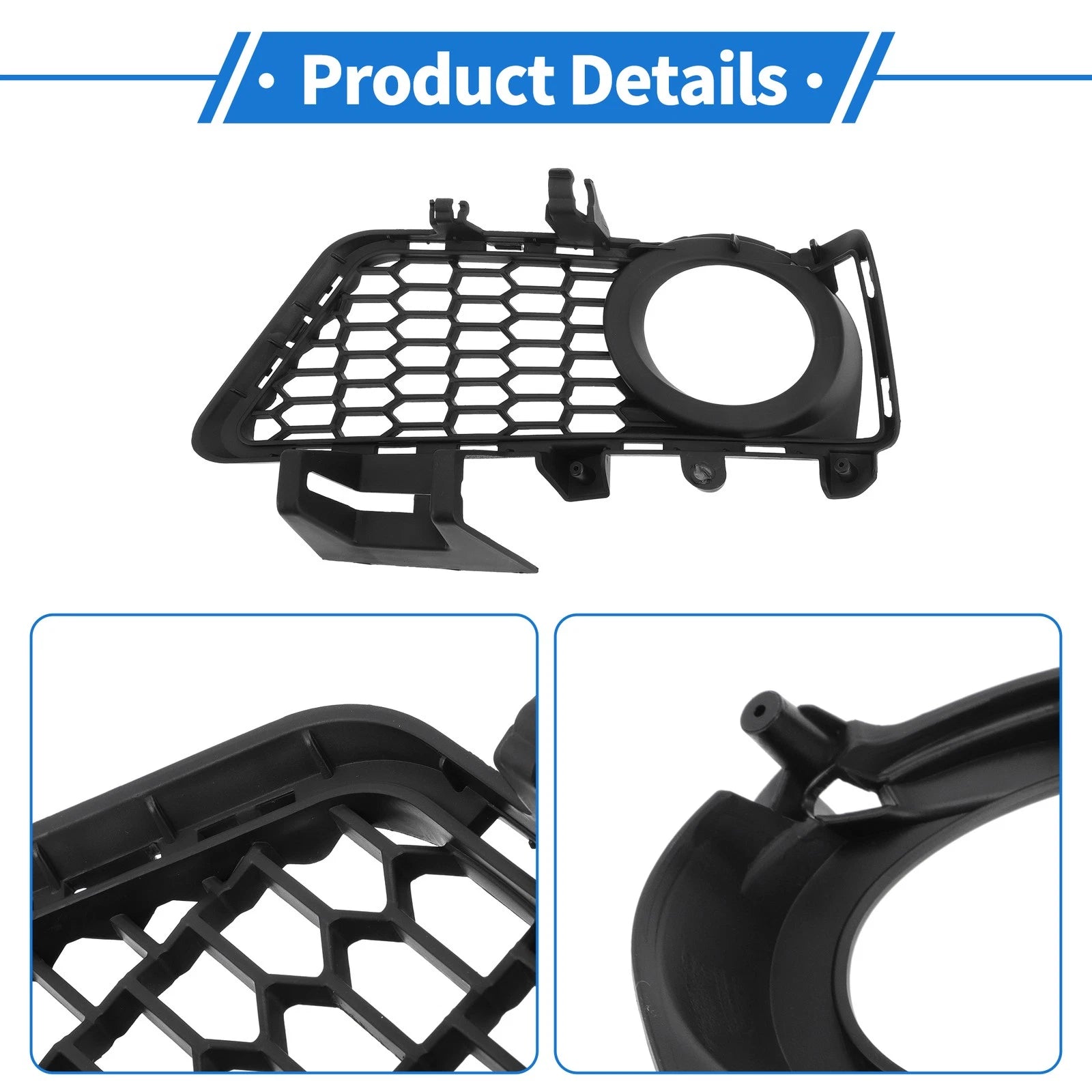 1 Pc Fog Light Grill for BMW 3 Series (2012–2018) No. 51118062631 Black
