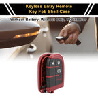 4 Button Key Fob Shell Case for Dodge Charger (2020) Black Red