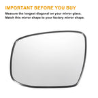 Left Side White Mirror Glass for Honda Jazz Fit (2020–2021)
