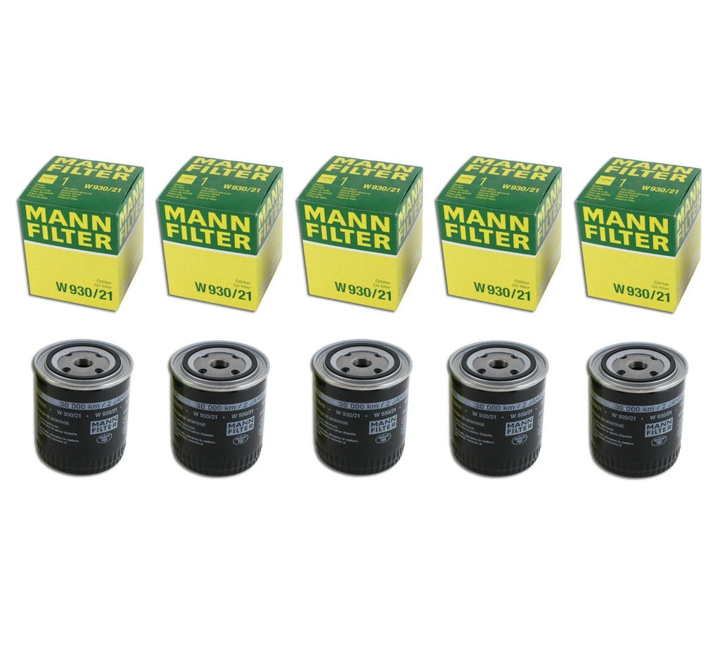 Set of 5 Engine Oil Filters Spin-On for VW Passat Audi 90 A4 A6 Quattro S4 (1990–2006)