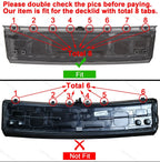 Gloss Black Rear Trunk Deck Lid Panel Trim for Ford Mustang GT (2015-2023)
