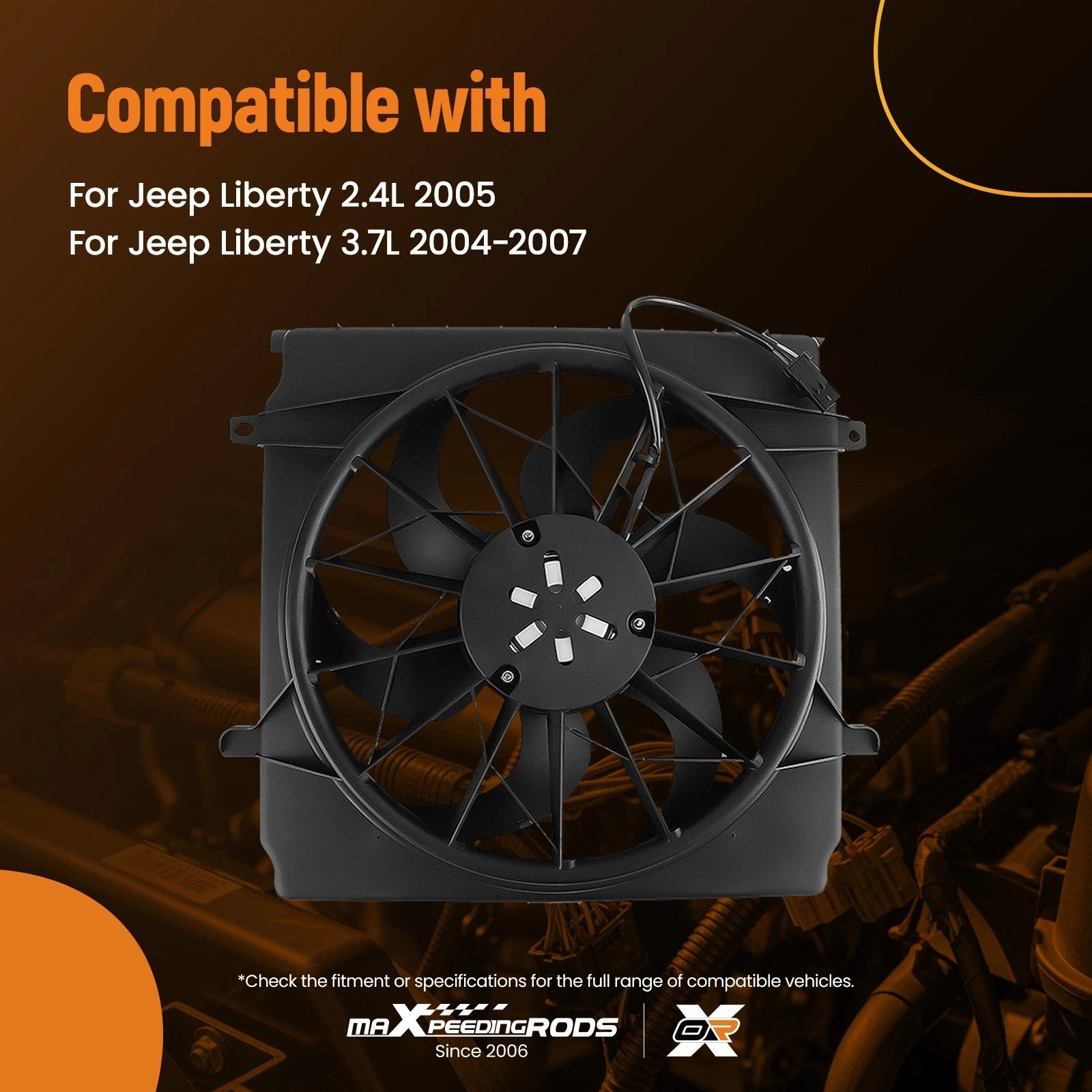 Electric Radiator Cooling Fan for Jeep Liberty (2004–2007) CH3115143