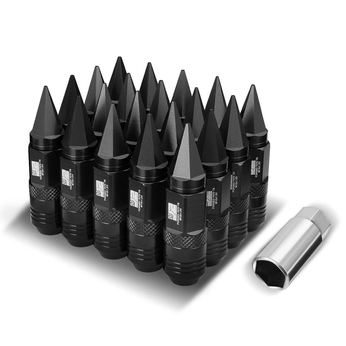 20 Pcs M12 X1.5 Open/Closed End Lug Nuts for J2 Aluminum