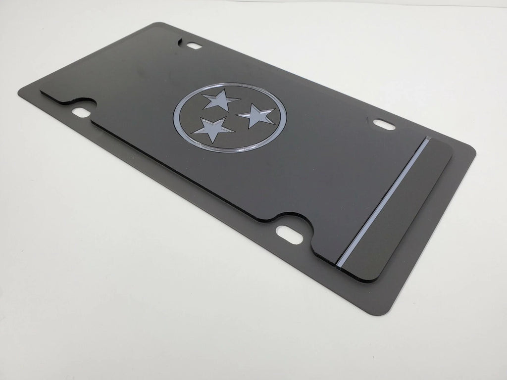 Metal License Plate Tag Rear for Daytona Tennessee State Flag Stainless (2016–2026)