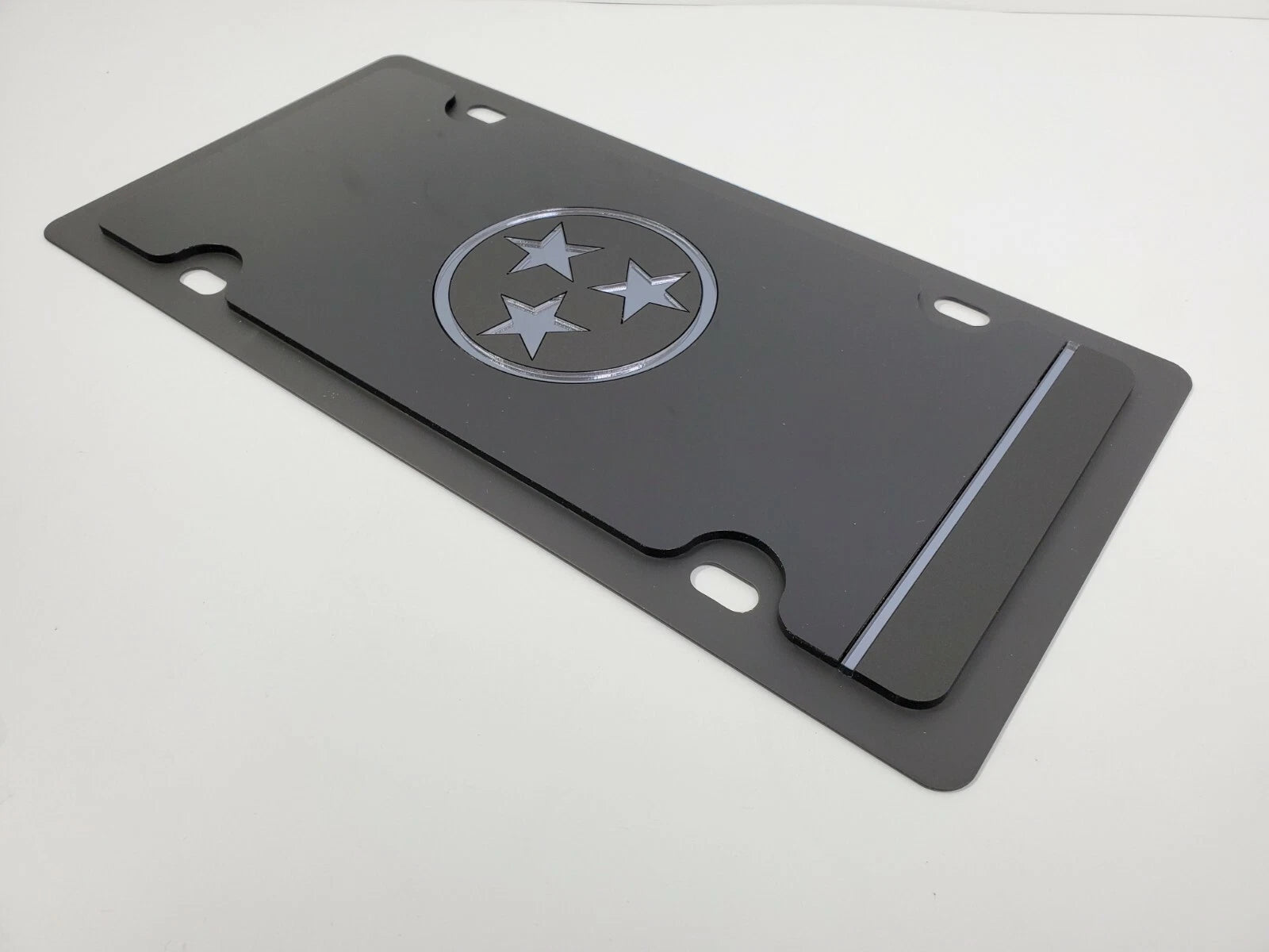 Metal License Plate Tag Rear for Daytona Tennessee State Flag Stainless (2016–2026)
