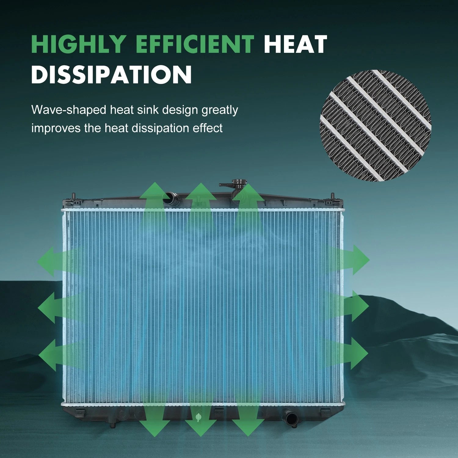 Aluminum Radiator for Toyota Highlander (2017–2019)