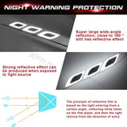 White Carbon Fiber Pattern 3D PVC Night Reflect Car Vent Edge Bumper Decal