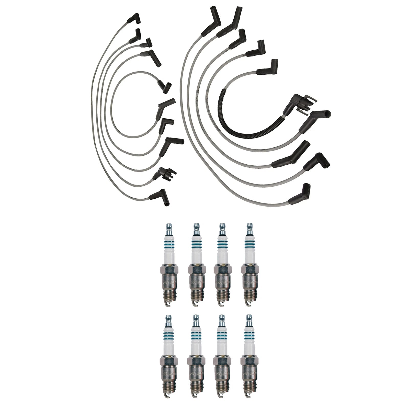 Denso 8mm Wire Set & 8 IridiumPower Spark Plugs for Ford Lincoln Mercury