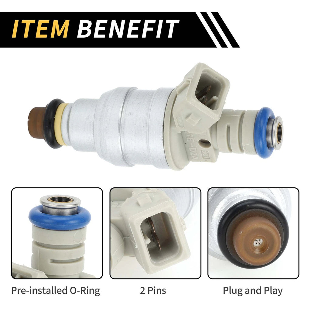 Fuel Injector for Ford Ranger (1985–2001) 4 Holes Silver Tone Beige