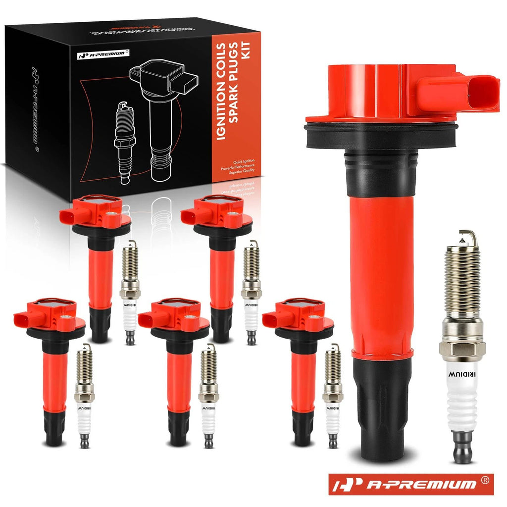 Set of 6 Ignition Coils & Iridium Platinum Spark Plugs for Ford F-150