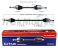 Set of 2 Front CV Axle Shafts for Dodge Grand Caravan Chrysler V6 (2008–2020)