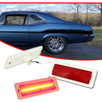 Set of 2 LED Rear Fender Bumper Side Marker Lights for Chevy Nova (1970–1974)