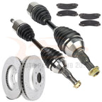 Front CV Axle + Brake Pads & Rotors for Chevrolet Monte Carlo (2006–2007)