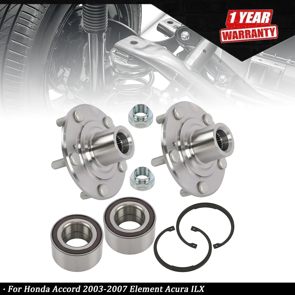 2X Front Wheel Hub Bearing Assembly for Honda Accord (2003–2007)