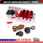 5in1 Ignition Switch Panel for Universal Vehicles (12V) - Red LED Toggle