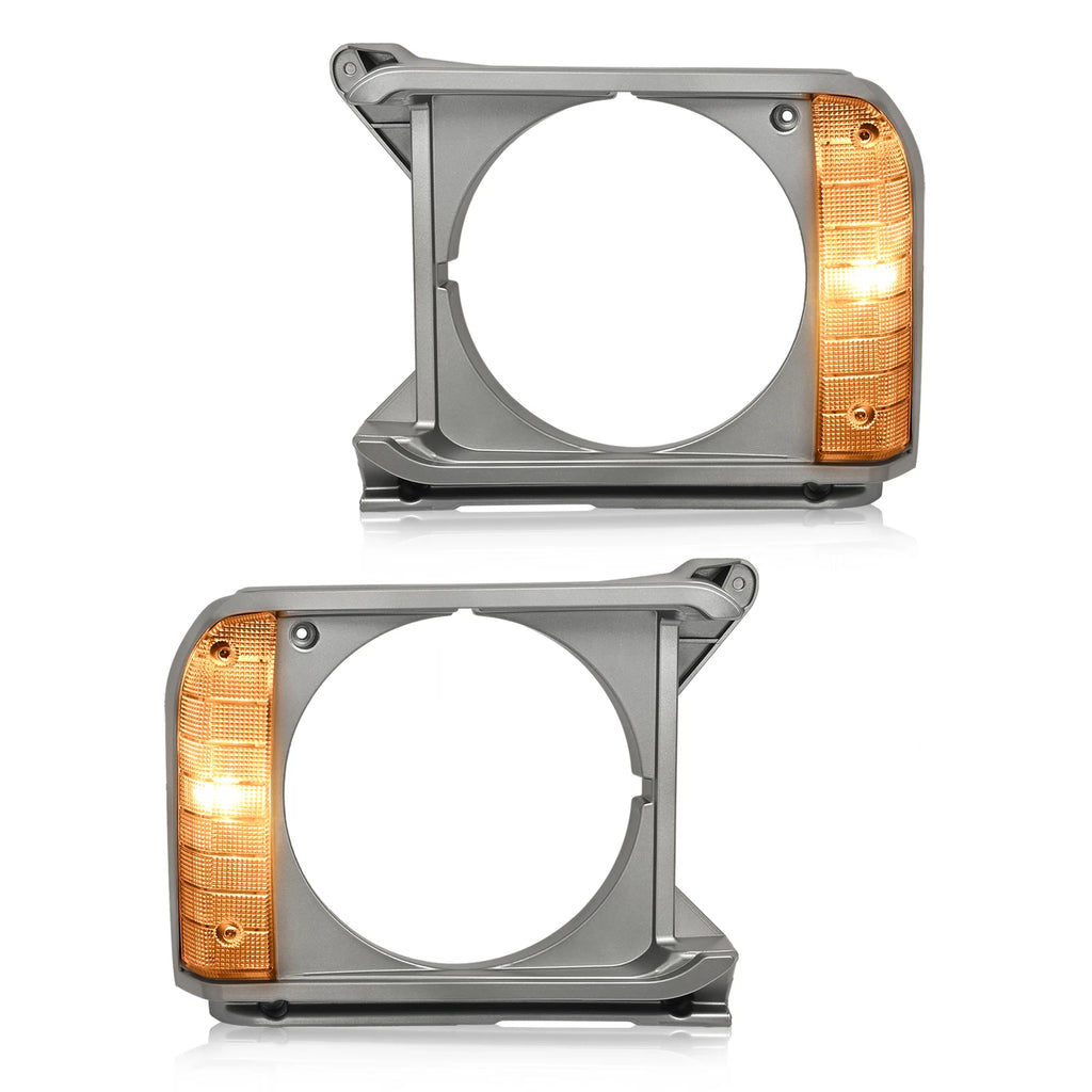 Clear Gray Headlight Door Bezel Set for Toyota Pickup (1979-1981)
