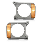 Clear Gray Headlight Door Bezel Set for Toyota Pickup (1979-1981)