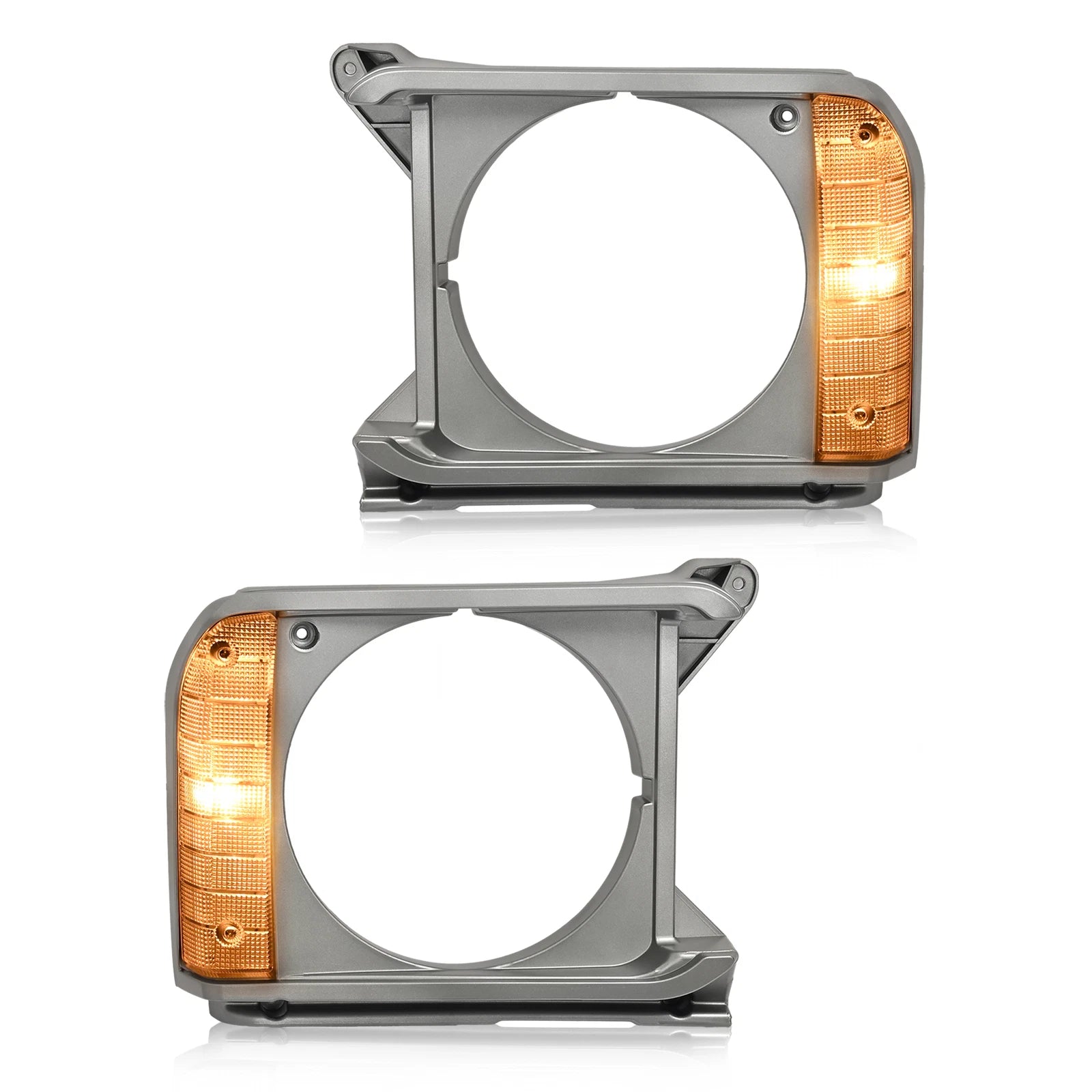 Clear Gray Headlight Door Bezel Set for Toyota Pickup (1979-1981)