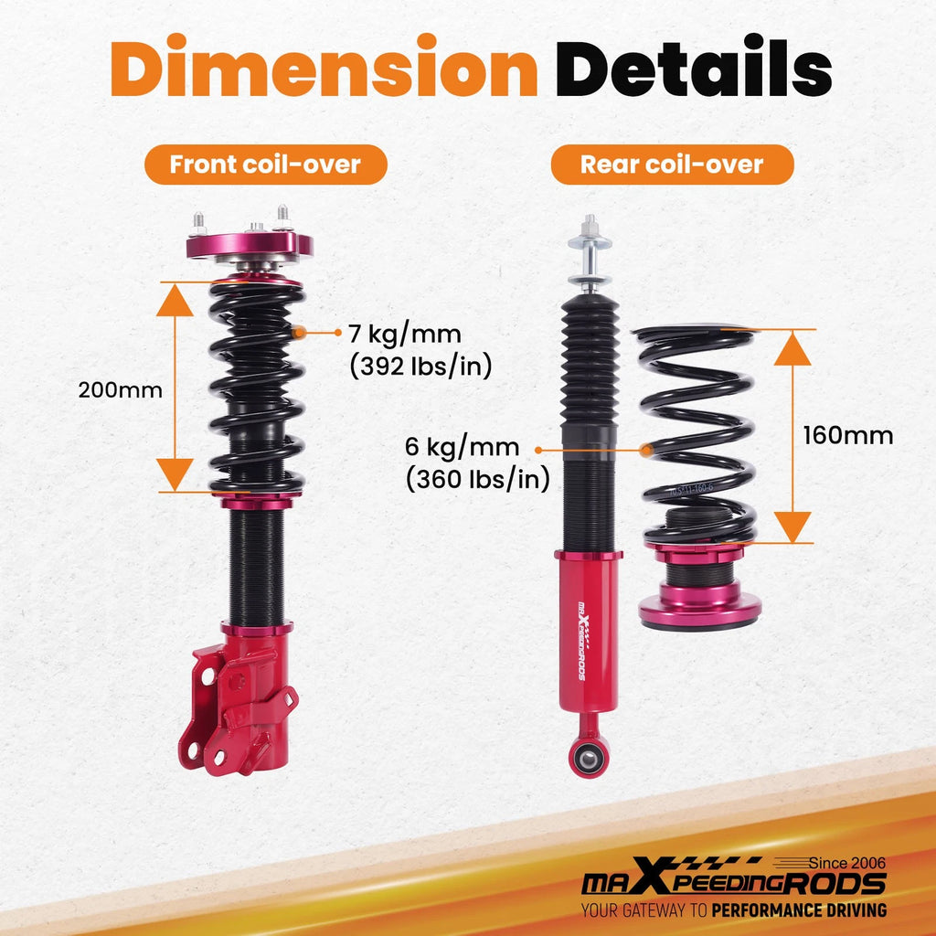 Coilovers Lowering Kit with Sway Bar End Links for Honda Civic (2006-2011)
