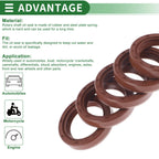 Set of 5 Oil Seal Rotary Shaft Seal FKM Rubber 26x35x7mm
