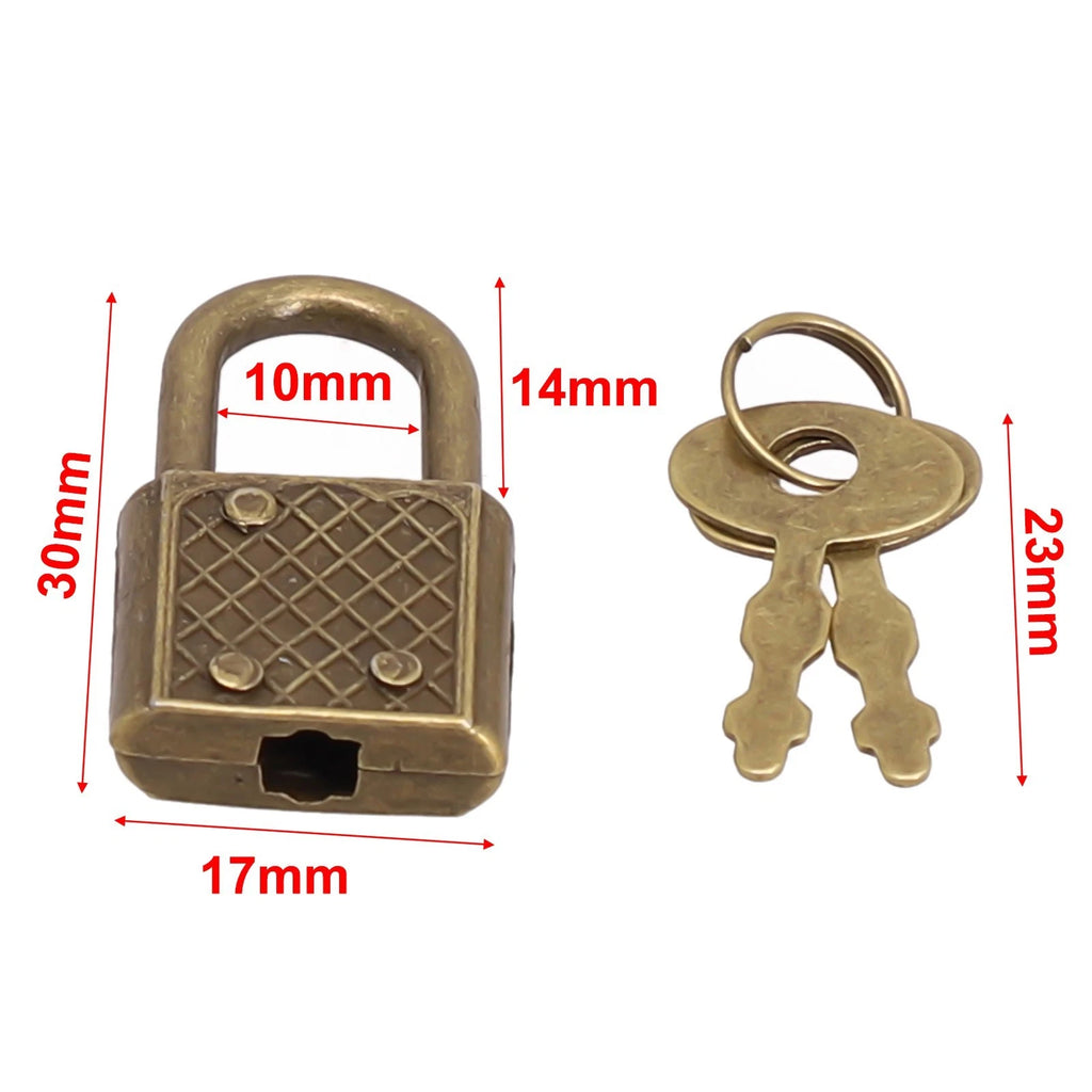 Padlock Lock with Key for Vintage Notebook Luggage