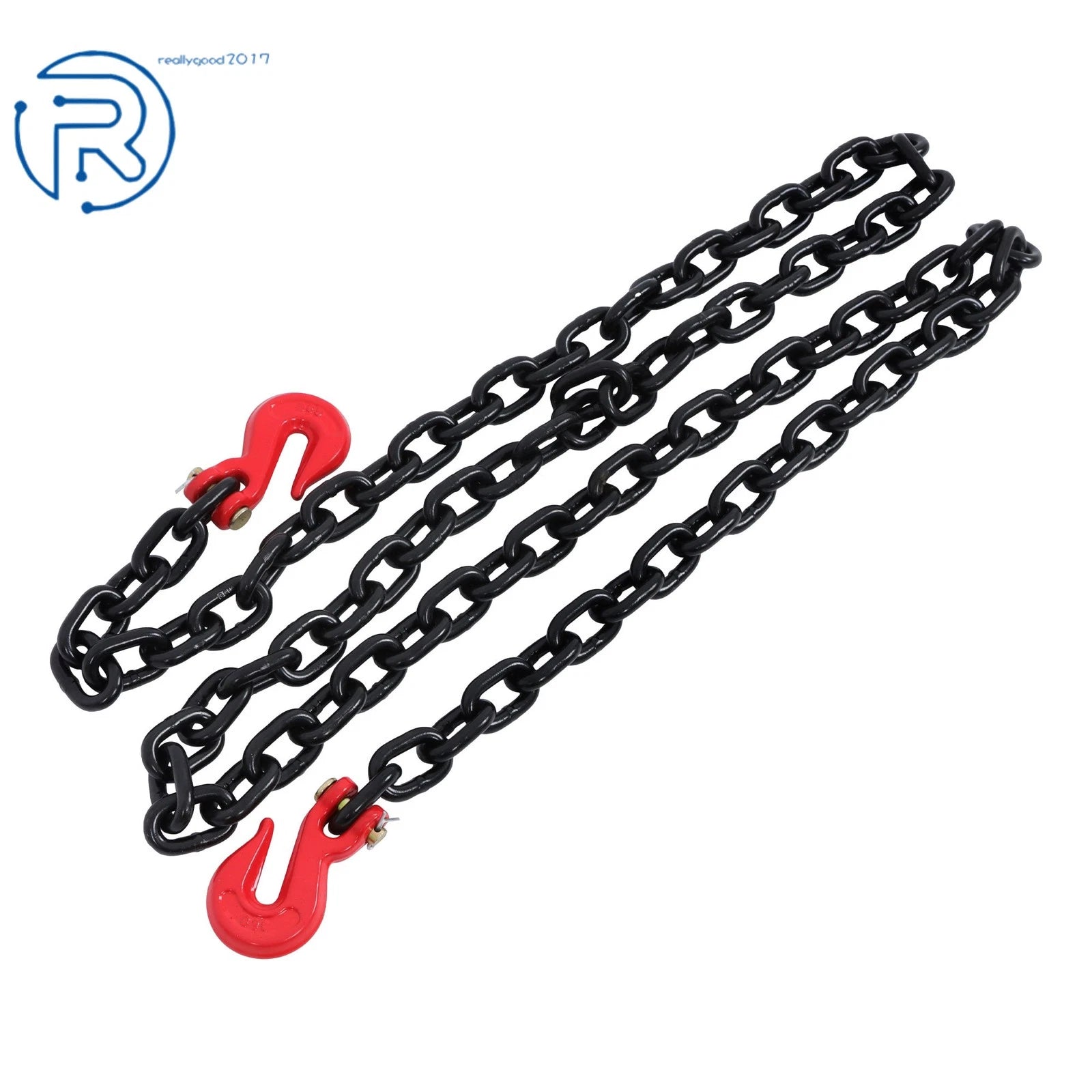 3/8" Black G80 Transport Binder Chain for (10 Ft, 2 Hooks)