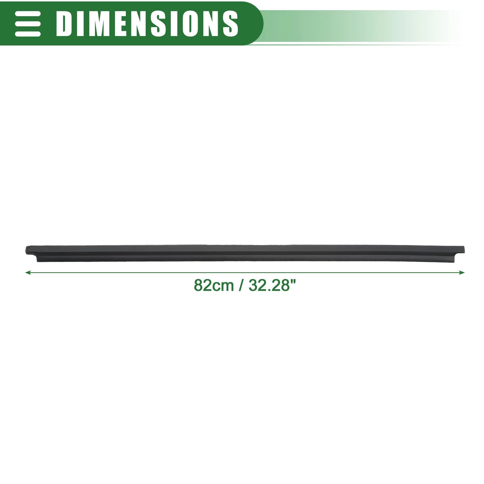 Front Left Door Window Belt Weatherstrip for Toyota Hilux (2005–2014) Black
