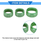 3X AC Media Tune Switch Knob Cover Ring for Dodge Challenger (2015–2019) Green