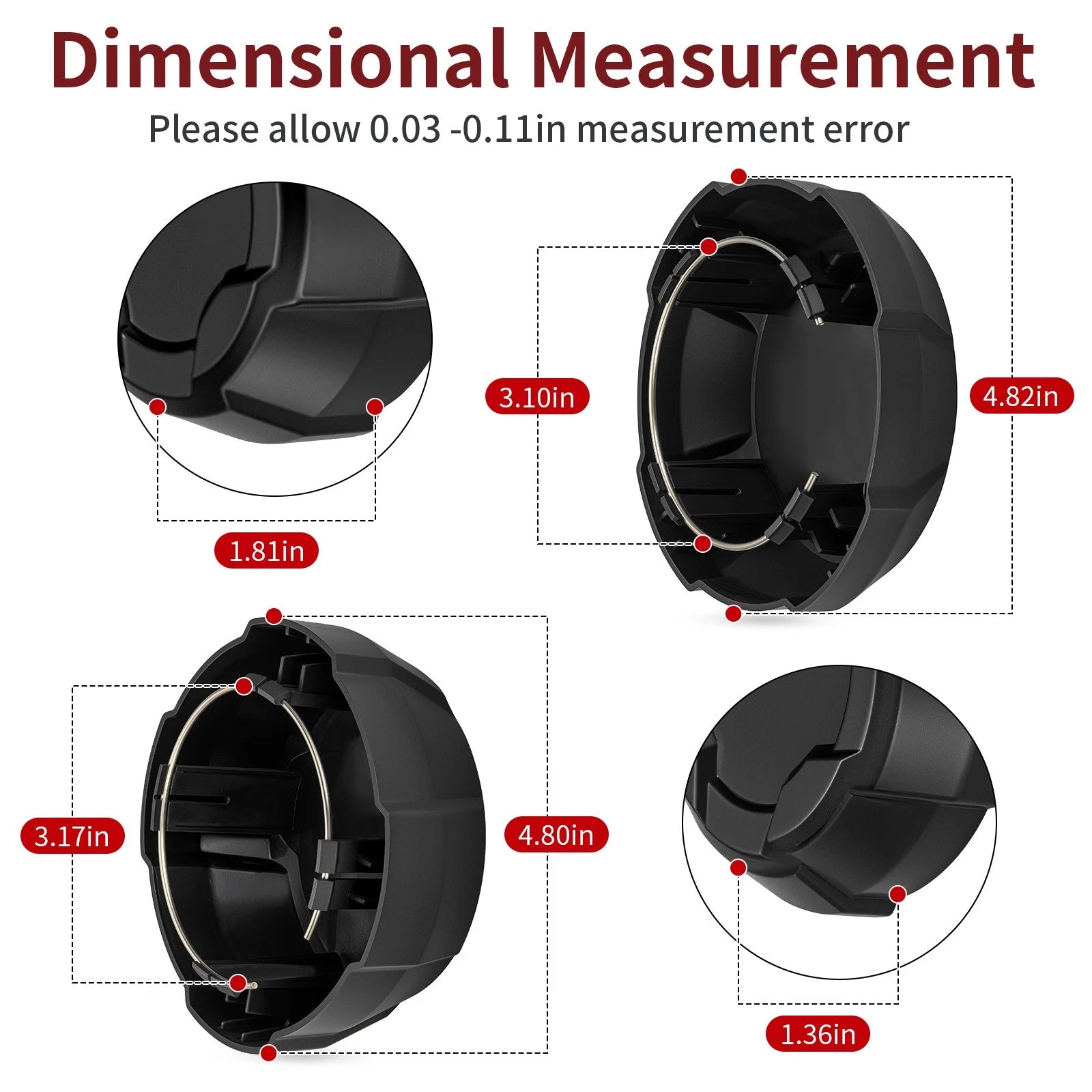 Set of 4 Matte Rim Caps for Polaris Ranger Crew SP 570 (2022–2025)