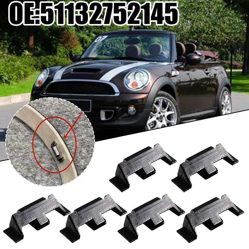 Headlights / 6pcs / Trim Ring Clips for Mini Cooper
