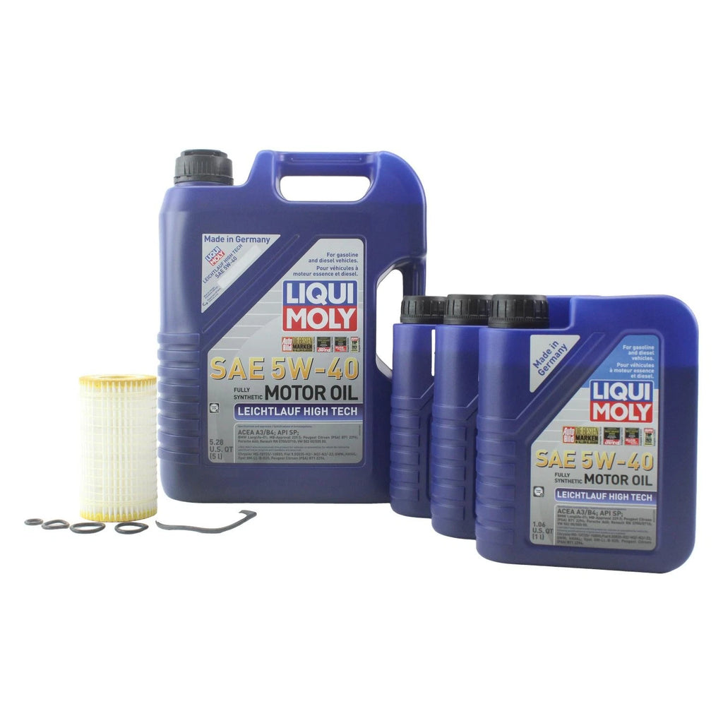 Oil Change Kit for Mercedes C300 (2008–2015) - 8L Liqui Moly 5W40, Mann