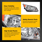 Headlight Pair with Bulbs for Buick LaCrosse (2010–2013) Chrome Housing