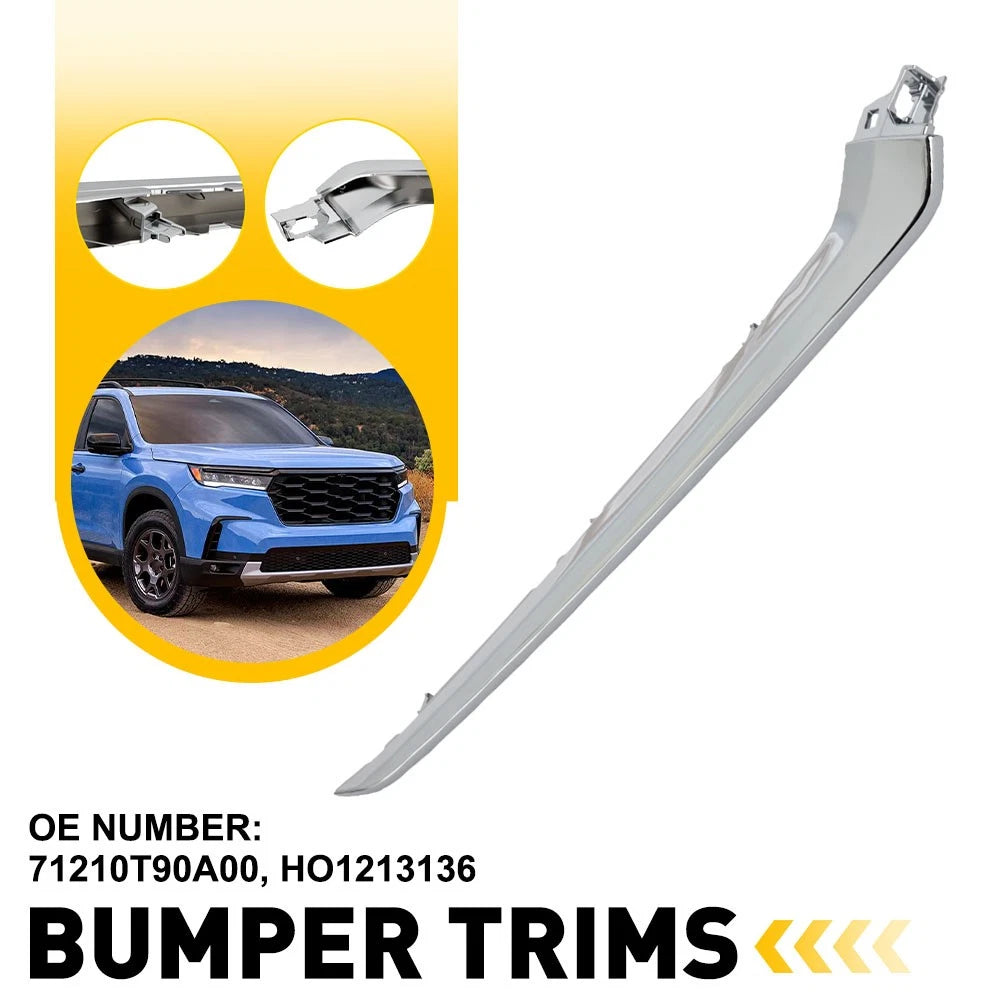 Chrome Passenger Side Front Bumper Grille Trim for Honda Pilot (2023–2025)