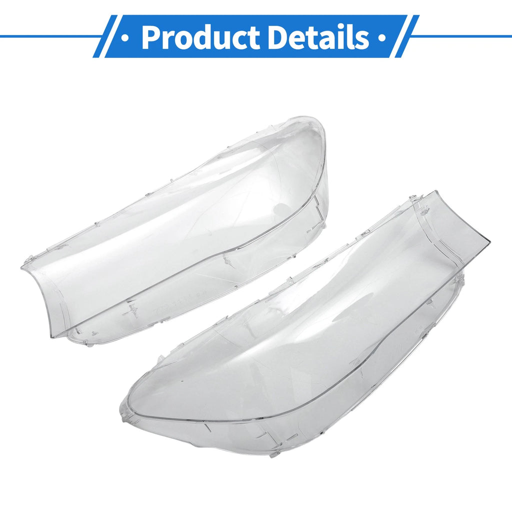 1 Pair Headlight Lens Cover for BMW 740i (No. 63117408709)
