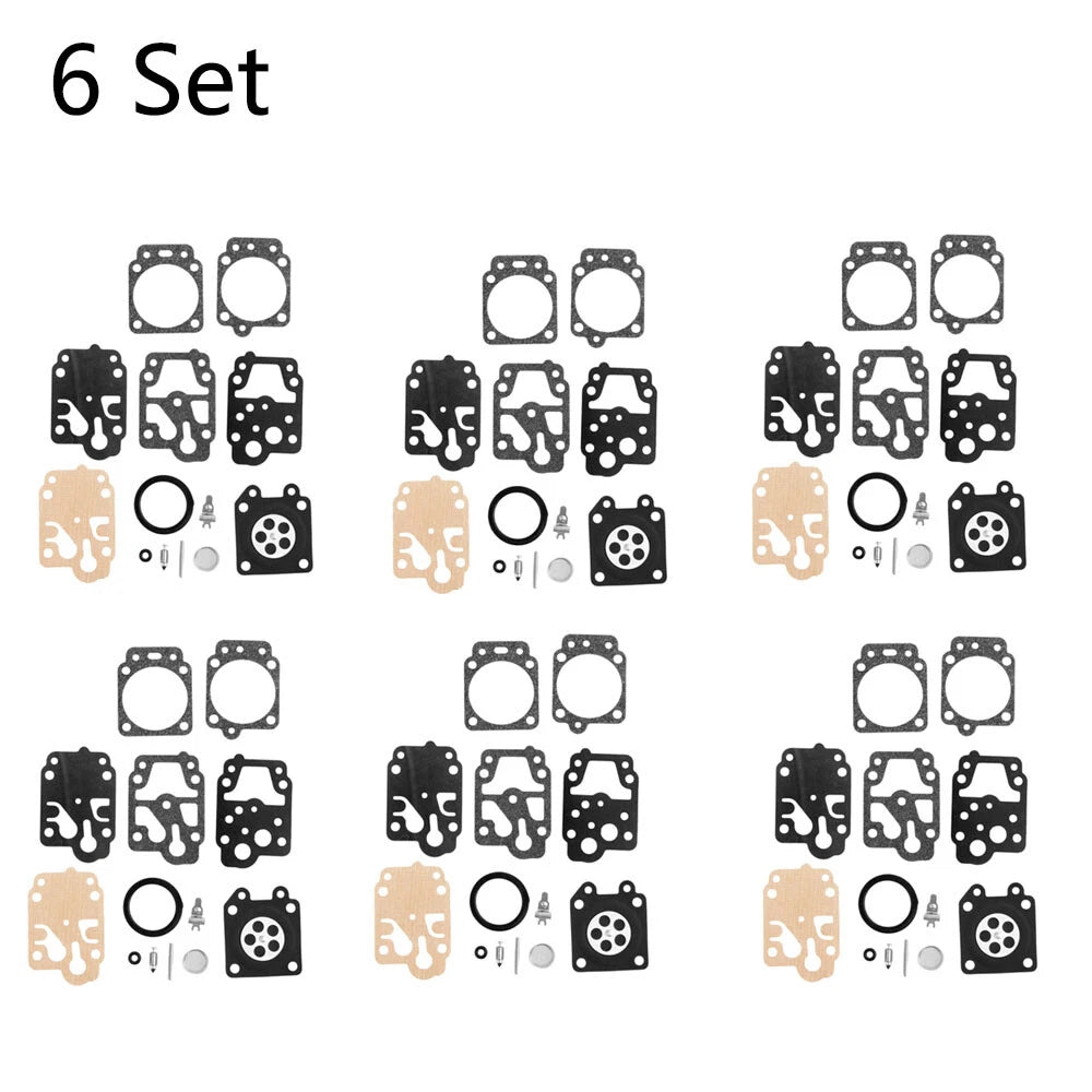 Set of 6 Carburetor Diaphragm Gasket Kit for Honda GX25 GX35 (K20-WYJ)
