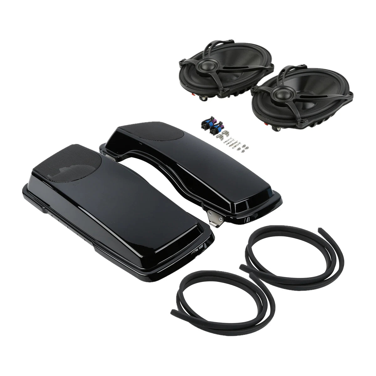 Saddlebag Lids for Harley Touring Models (1993–2013) 5x7" Speakers, Vivid Black