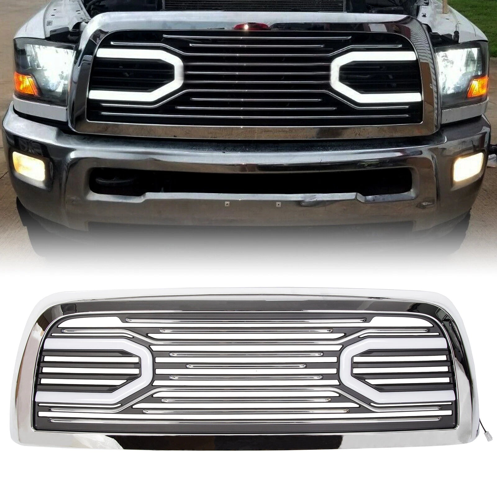 Chrome Grille & Replacement Shell for Dodge Ram 2500 3500 (2010–2018)