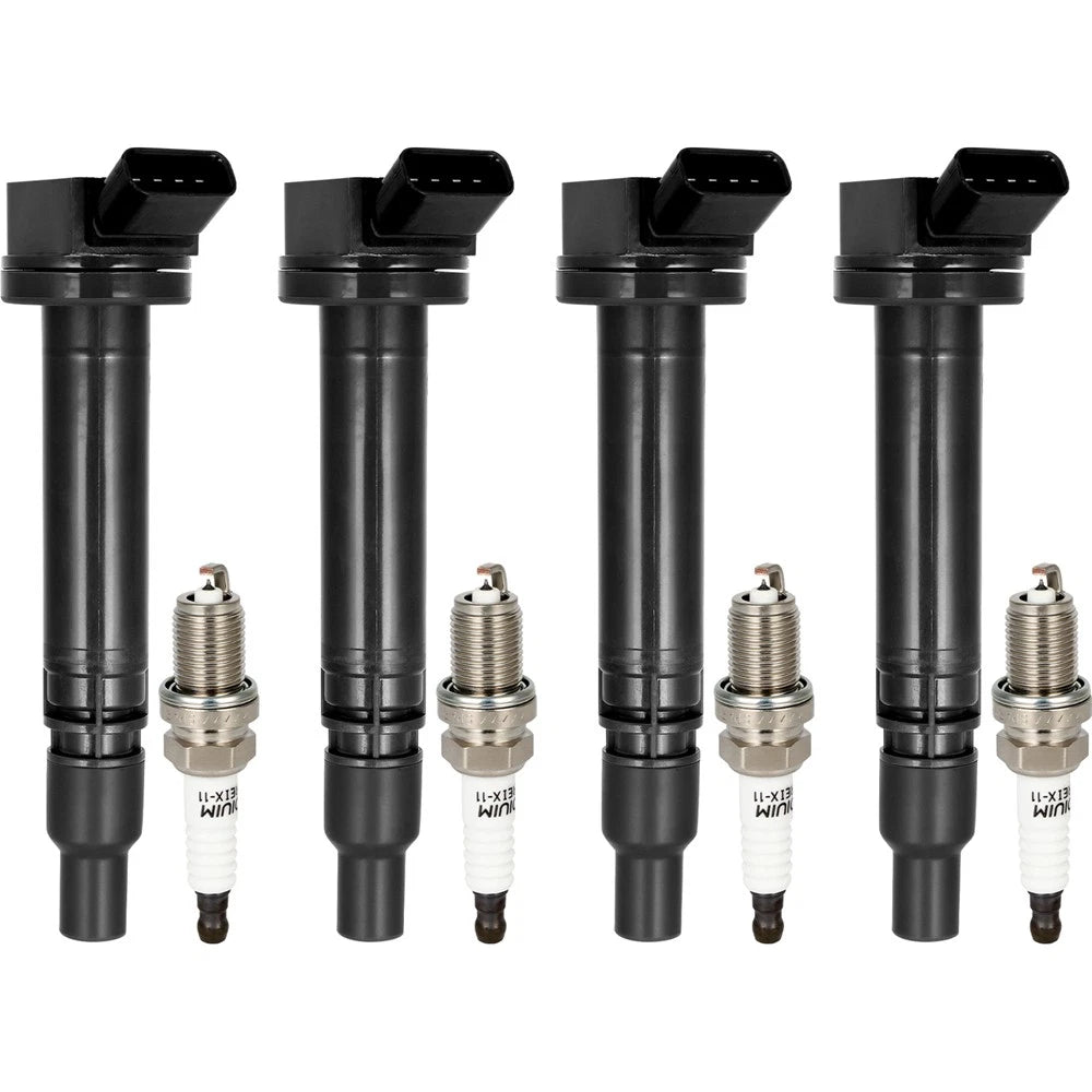 Set of 4 Ignition Coils & Spark Plugs for Lexus ES300h, Toyota Camry (2012–2018)