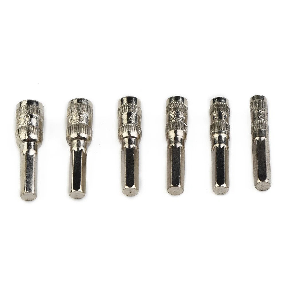 Set of 6 Hex Socket 6 Point Driver Sockets for Automotive Use