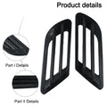 1 Pair Black Car Hood Intake Side Fender Vent Decorative Sticker