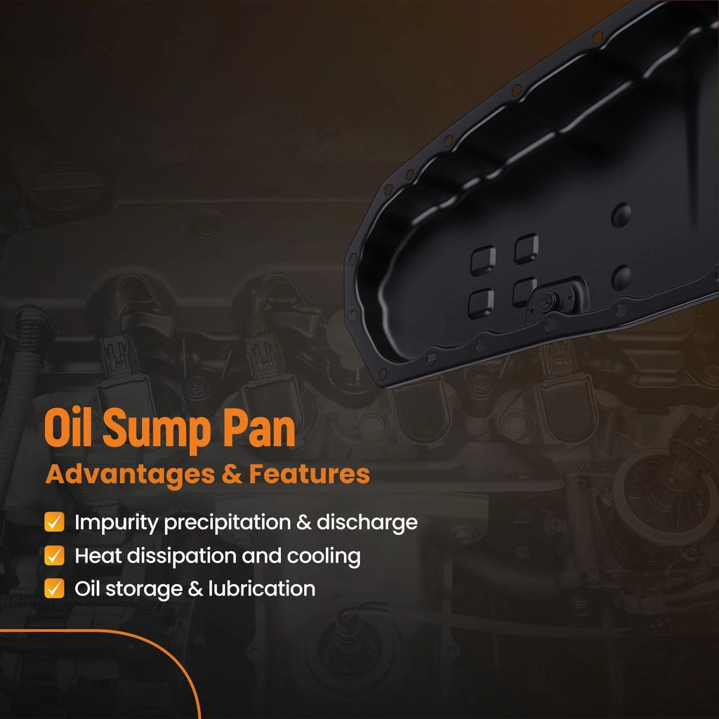 Trans Oil Pan Assembly for Nissan Juke Rogue (2008–2015) 265846 Steel