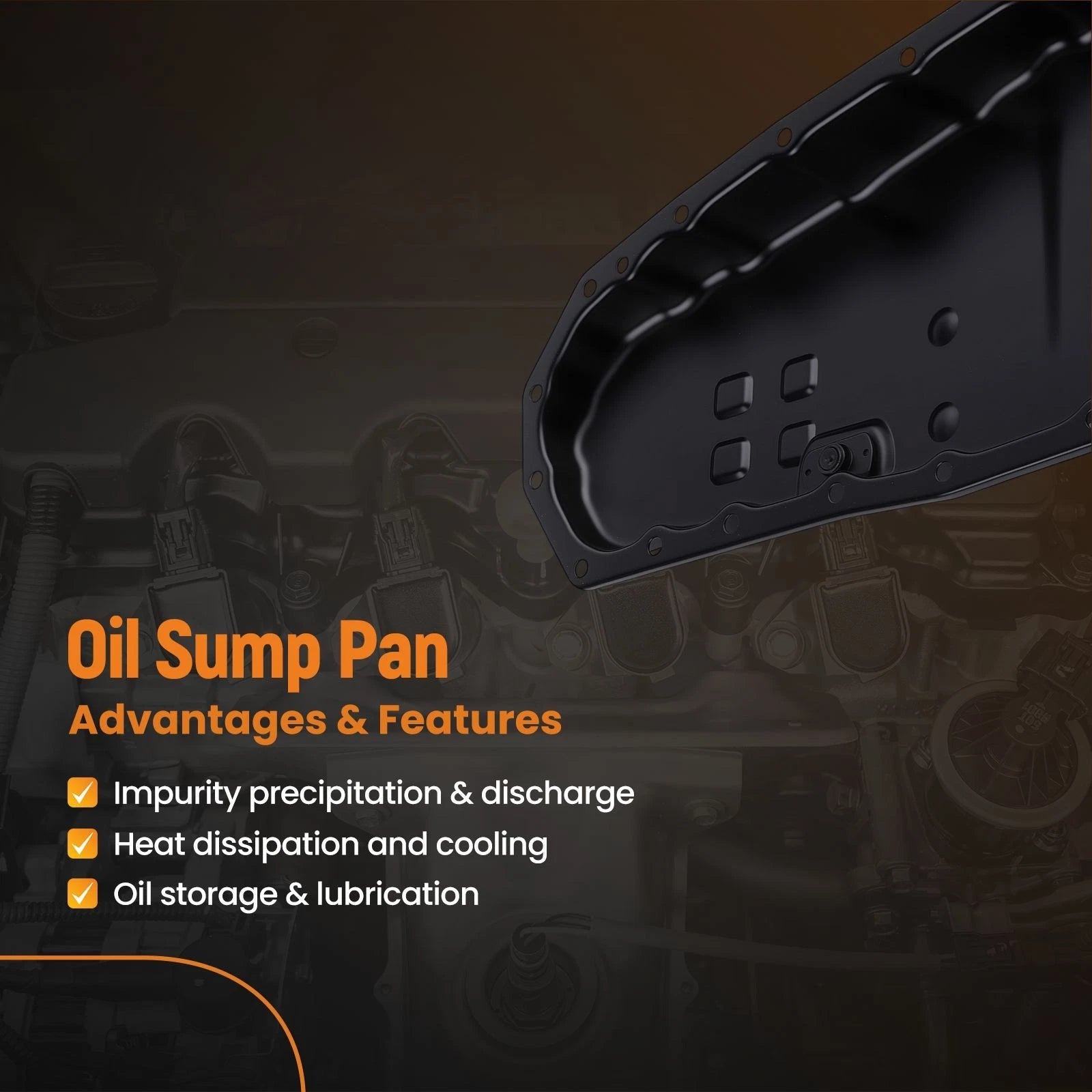 Trans Oil Pan Assembly for Nissan Juke Rogue (2008–2015) 265846 Steel
