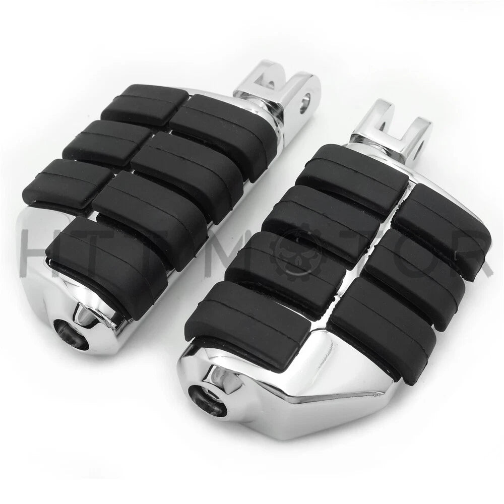 Chrome Dually Footpegs for Harley FXBB FXBR FXBRS FXLR (2018–2023)