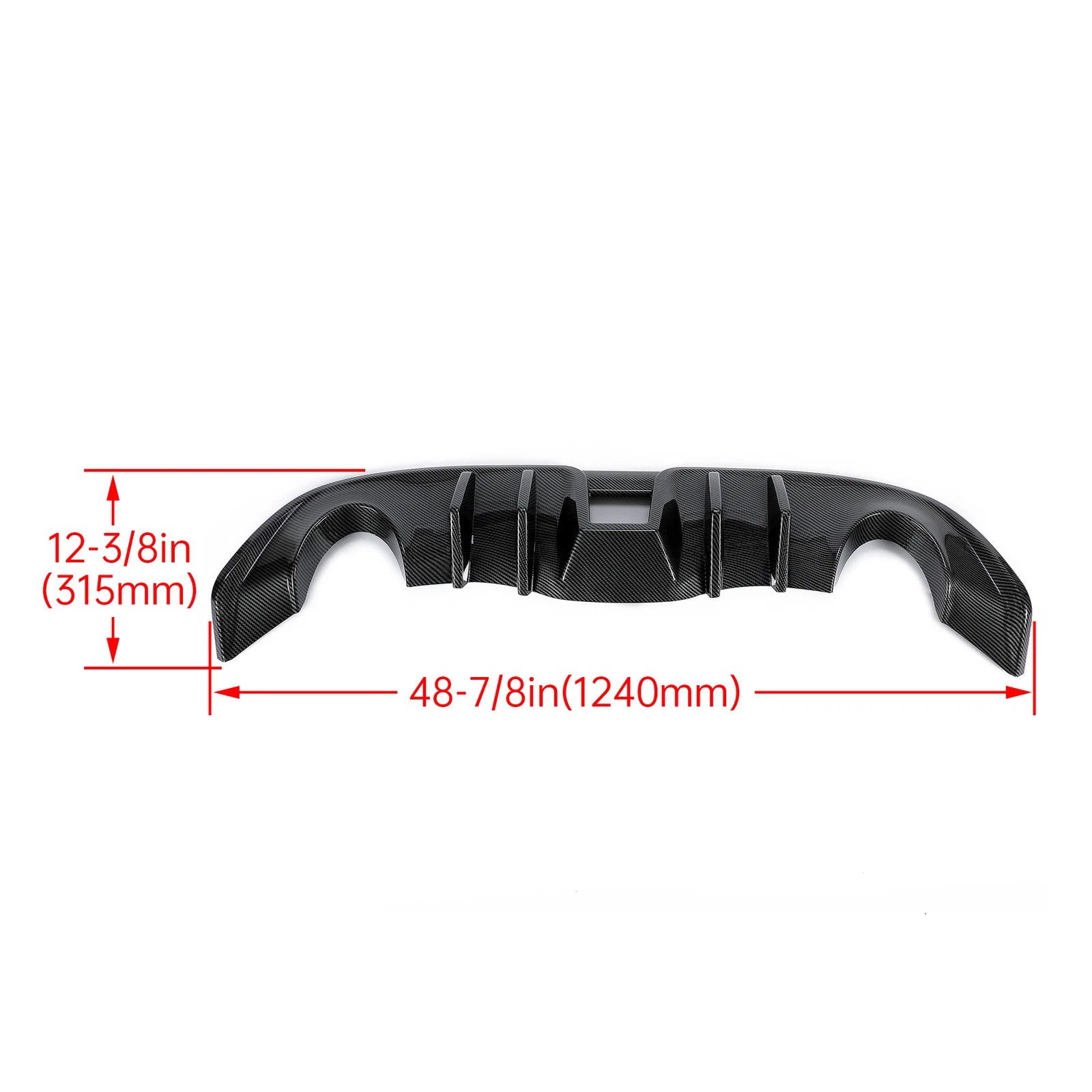 Rear Bumper Diffuser Lip for Nissan 370Z (2009–2020) Carbon Look 4 Fins